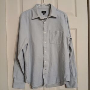 Club Monaco Blue Cotton Button Up Longsleeve Top Size Medium (M)